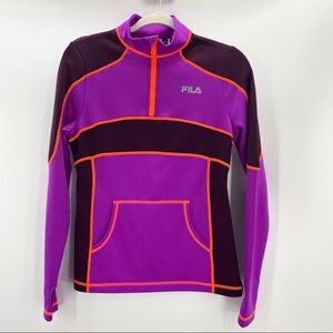 Fila sport pink/ burgundy sweater size S